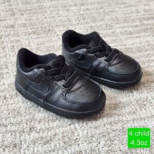 Nike Force 1 crib baby Bootie sneakers black size 4 child